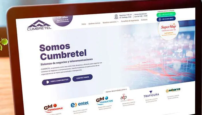 Sitio web corporativo para Cumbretel