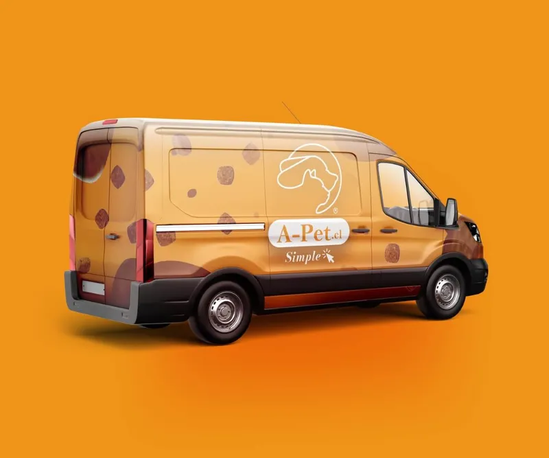 Aplicación del logotipo de A-Pet en empaque de producto para mascotas